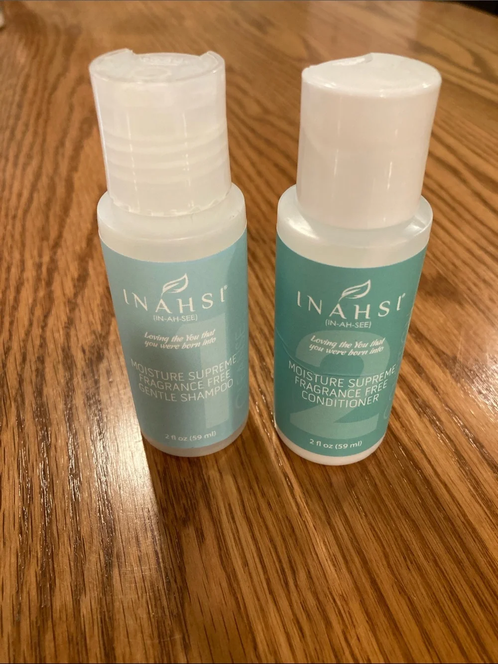 Inahsi Moisture Supreme Fragrance-Free Shampoo & Conditioner Set - Travel 3oz.